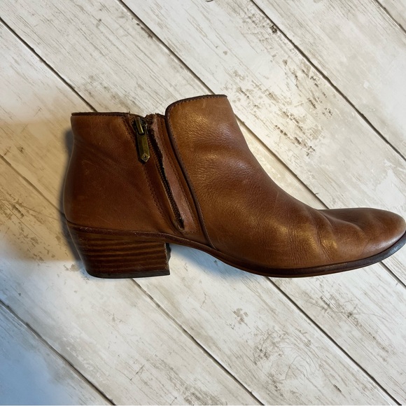 Sam Edelman Petty Brown Leather Ankle Booties Size 9 - Picture 8 of 13